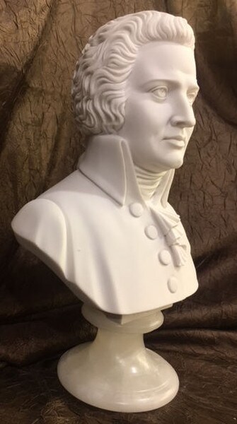 Mozart Wolfgang Amadeus Bust statue head composer sculpture